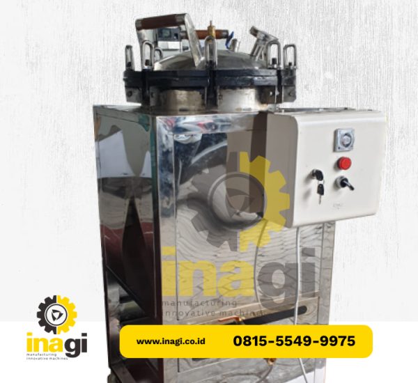 Mini Retort Steam/Overpressure Listrik – Sterilisasi Efektif, Hemat Energi!