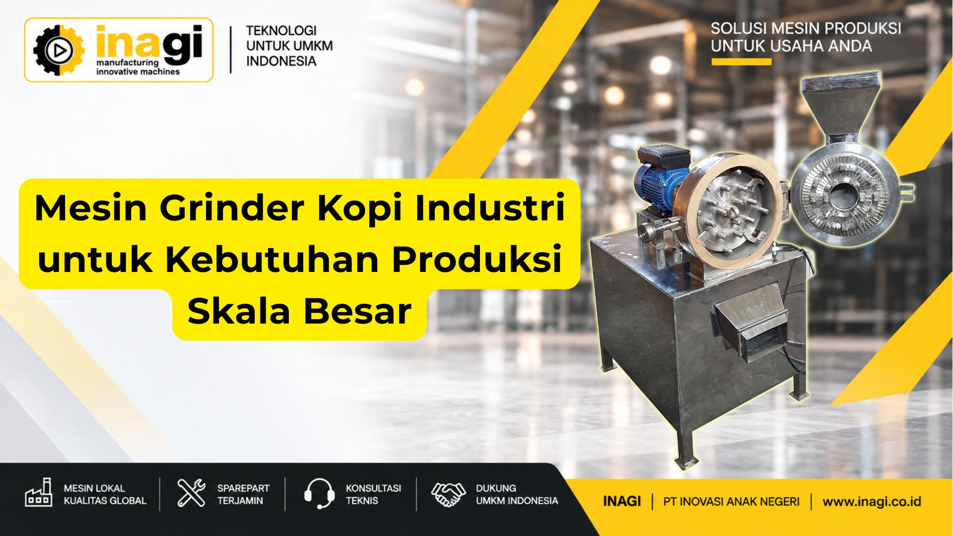 Mesin Grinder Kopi Industri untuk Kebutuhan Produksi Skala Besar
